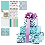 Everyday Peek-Proof Flat Wrap Sheets - 8 sheets (1 of each design), each sheet is 22