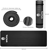 Sparta NBR Yoga Mat 10mm Extra Thick Non-Slip Large with Carry Strap Black view 3
