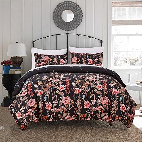 Colorful flower print king size duvet cover set super soft bedding sets comforter cover quilt cover with zipper closure lightweight microfiber for home hotel bedding