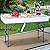 Giantex 4 Foot Party Ice Folding Table Plastic with Matching Skirt White