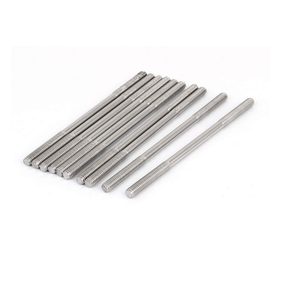 Sourcingmap M4x80mm 304 Stainless Steel Double End Threaded Stud Screw Bolt 10pcs