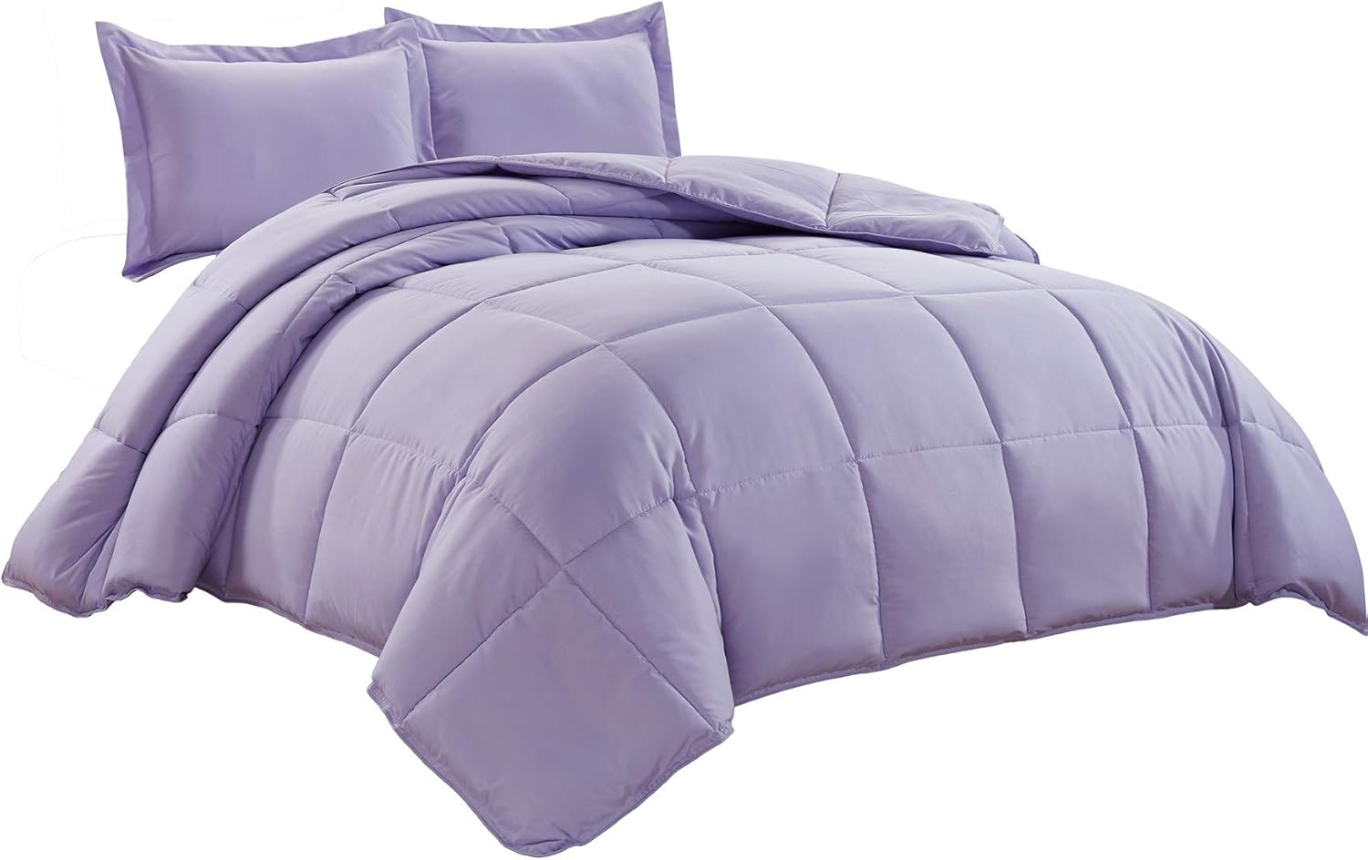 Chezmoi Collection 3-Piece Down Alternative Comforter Set with Shams (King, Gray): Home & Kitchen