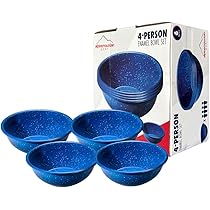 Lot De 4 Assiettes De Camping En émail Moucheté Marron - 10 Pouces - Occasion