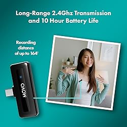 Movo Wireless Mini UC USB-C Wireless Microphone for
