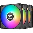 Thermaltake CT120 EX ARGB Sync PC Cooling Fan (3-Fan Pack), Magnetic Connection, 5V Motherboard Sync, 16.8 Million Colors 9 Addressable LEDs, 120 mm Case/Radiator Fan, CL-F181-PL12SW-A