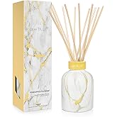 Capri Blue Modern Marble Reed Diffuser Set - Includes Reed Diffuser Sticks, Scented Oil & Glass Bottle - Luxury Scents for Bedroom Decor & Bathroom Air Freshener - Pineapple Flower (5.7 fl oz)
