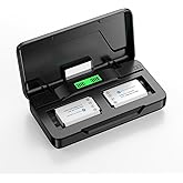 FirstPower NP-BX1 Battery 2 Pack and 2-Channel Battery Charger for Sony NP-BX1, ZV-1f, ZV-1 ii, ZV-1, Cyber-Shot RX1, RX1R II, RX100 (II/III/IV/V/VA/VI/VII), DSC-HX80, HX90V, HX99, FDR-X3000, HDR-AS50