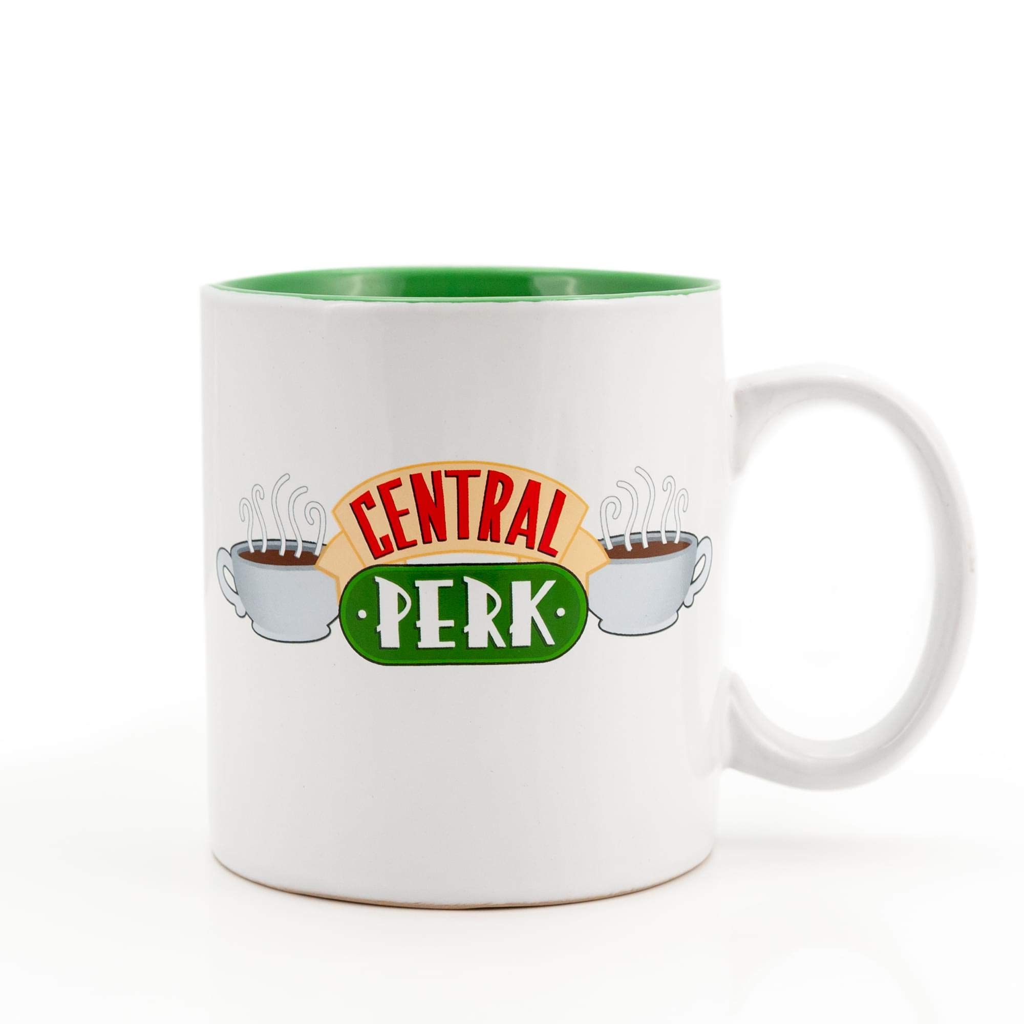Silver Buffalo Friends Central Perk Large Ceramic Coffee Mug for Cappuccino, Latte, Hot Cocoa or Hot Tea, 20 Oz, White
