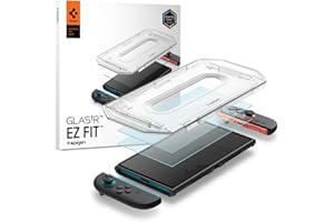 Spigen AluminaCore Screen Protector Tempered Glass [GlasTR EZ Fit] designed for Nintendo Switch 2 [2 Pack] 9H+ Hardness, Aluminum-Enhanced Durability