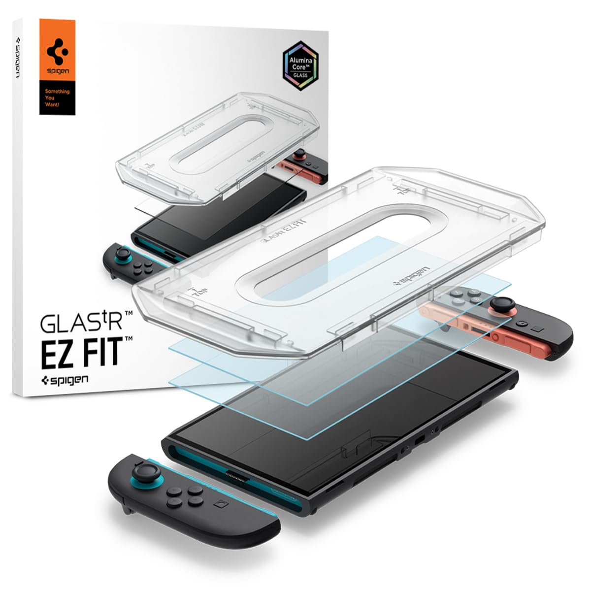 Spigen Screen Protector Tempered Glass [GlasTR EZ Fit] designed for Nintendo Switch 2 [2 Pack] 9H+ Hardness