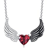 LWQQWL Angel Wings Necklace for Women 925 Sterling Silver Gothic Wings Pendant Necklaces Goth Angel Devil Jewelry Gifts