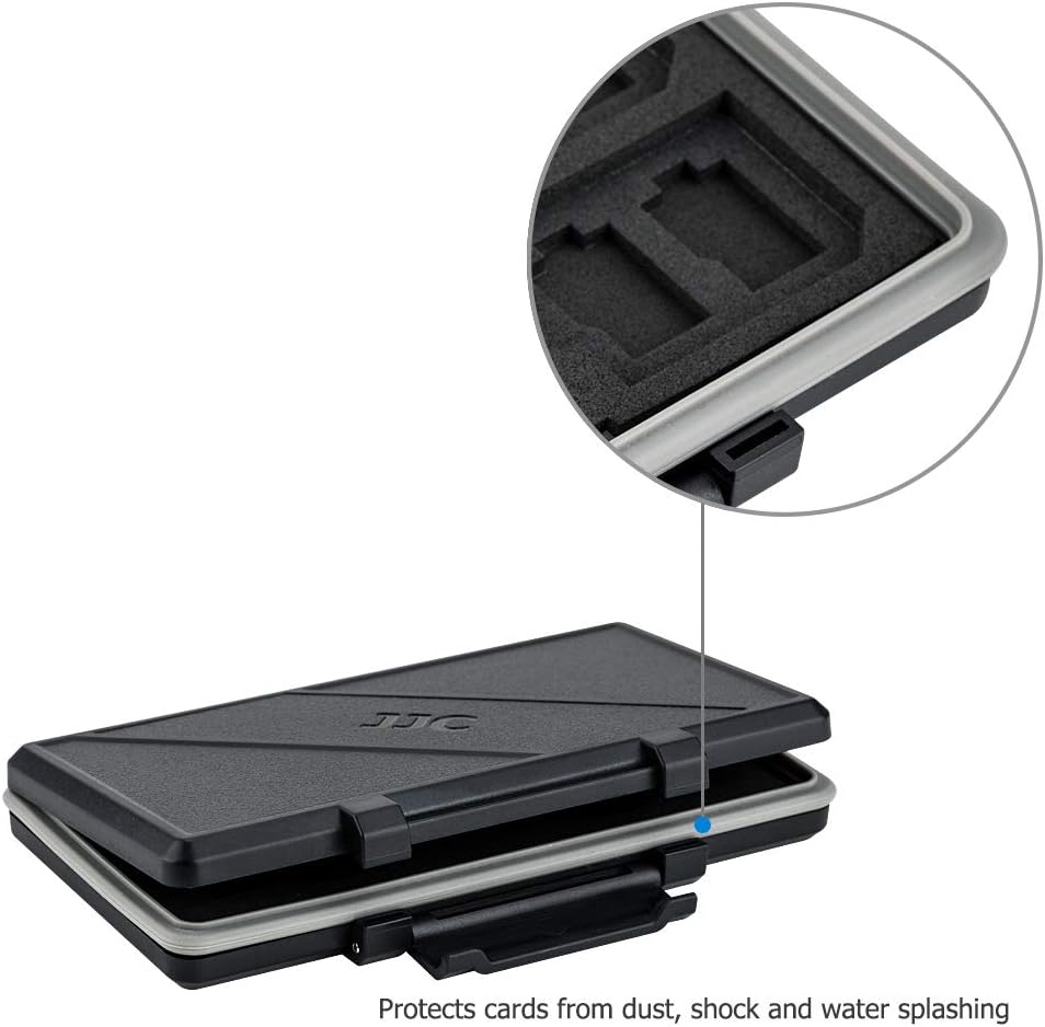 JJC 36 Slots SD Card Holder Water-Resistant Memory Card Carrying Case Storage for 24 Micro SD + 12 SD SDHC SDXC Cards - Image 5
