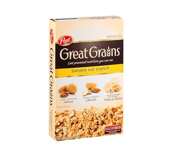 POST GREAT GRAINS BANANA NUT CRUNCH WHOLE GRAIN CEREAL 15.5 OZ