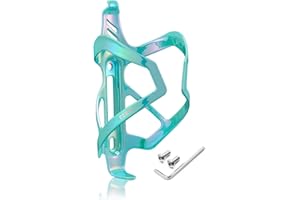 Corki Cycles Heavy Duty Bike Water Bottle Holder, Lightweight Aluminum Cage Shockproof Design for Road Mountain Gravel Bikes, Holds 18-30 oz, 1-Pack Colorful Aqua