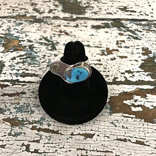 Turquoise and Citrine Sterling Silver Handmade Ring