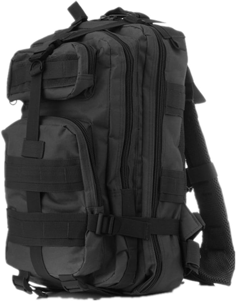 Pavel Sport Outdoor Military Rucksacks Tactical Molle Backpack Camping Hiking Trekking Bag (BLACK)