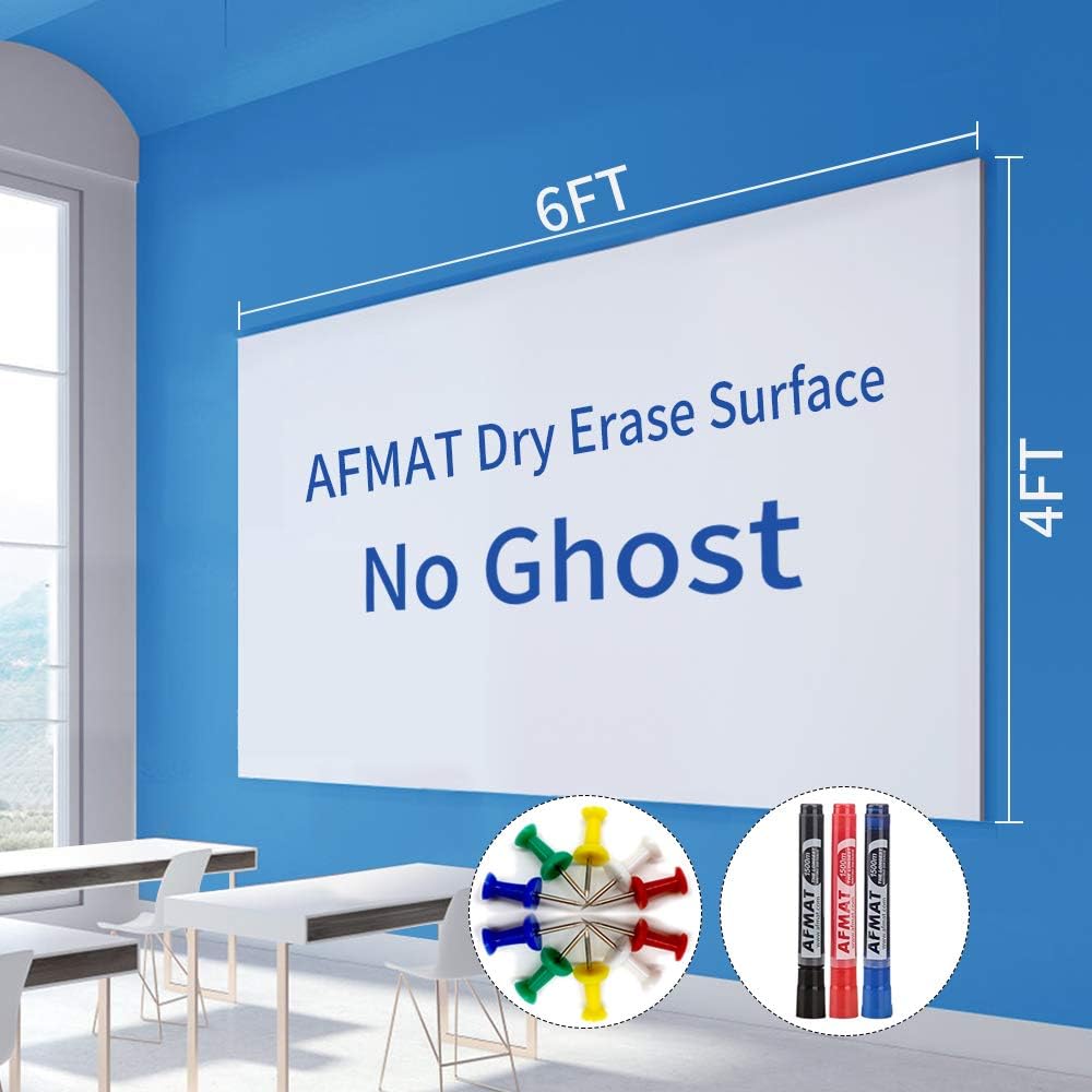6'x4' Whiteboard Paper, White Board Adhesive Wallpaper, Large Dry Erase Wall