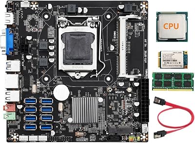 Lodokdre B75E BTC Mining Motherboard 8 Card CPU 8G DDR3 RAM 128G SSD ETH