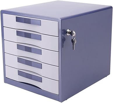 Xin File Cabinet File Cabinets 5 Layers Lockable Tabletop Office File Cabinet Desktop Drawer Cupboard Data Storage Box Folders Color Blue Amazon Co Uk Office Products