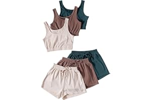 GORGLITTER Vacation Outfits for Women Beach Summer Outfits Going Out Loungewear Set shorts