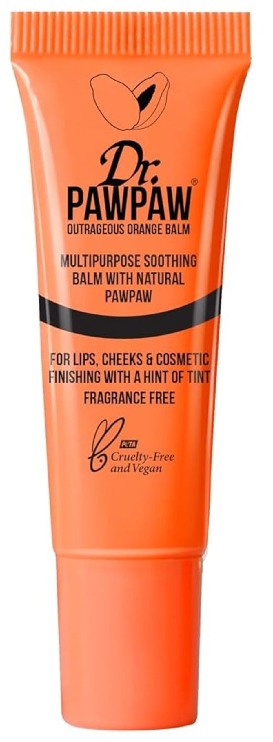 Dr.PAWPAW Outrageous Orange Balm 10ml - Skin Highlighter, Primer, Smooth Skin