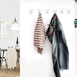 Pubiao Self Adhesive Hooks 24 Pack Heavy Duty Traceless Wall Hangers view 5