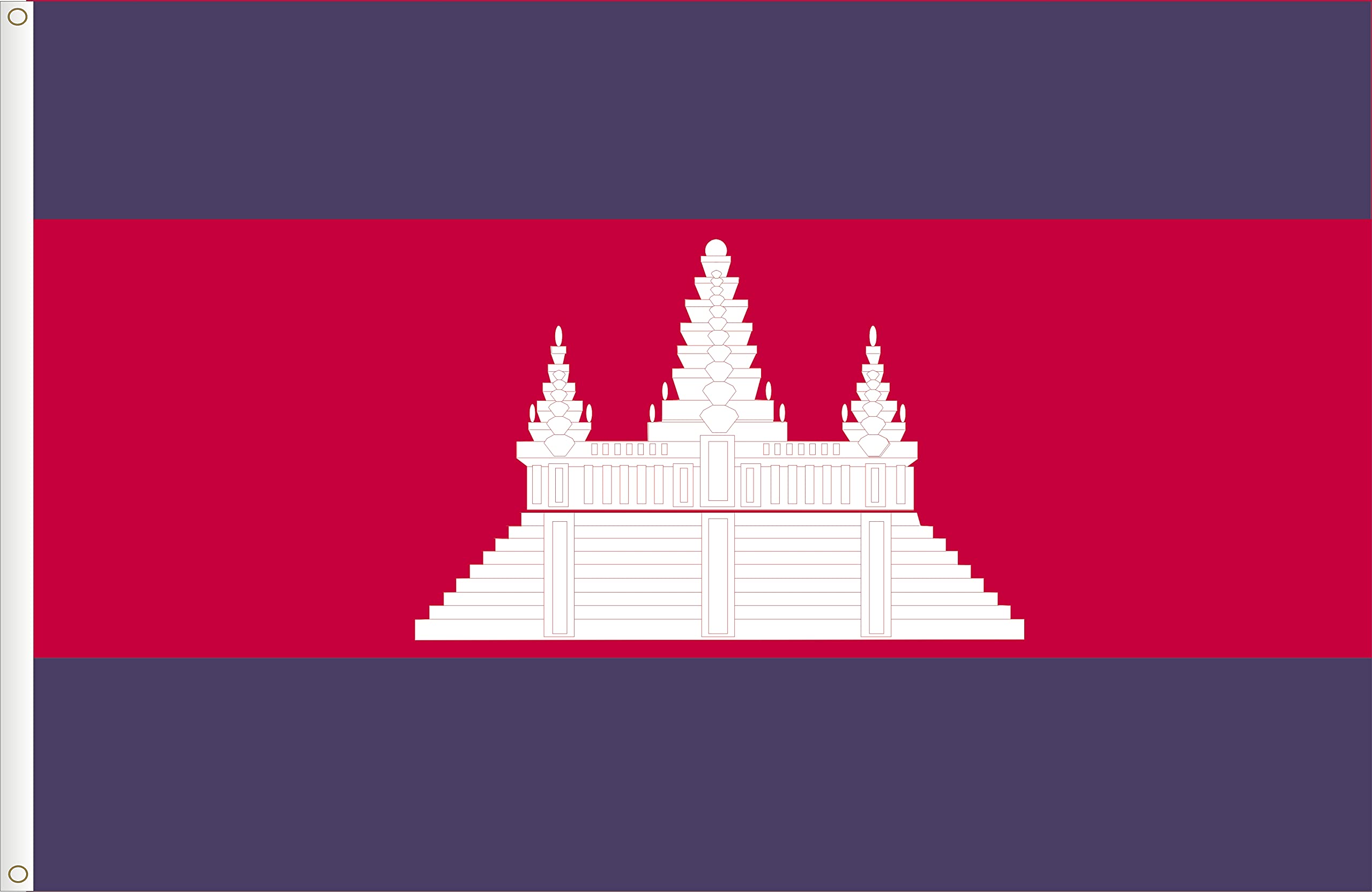 CAMBOYA FLAG - STANDARD SATIN QUALITY - LARGE SIZE 150X90