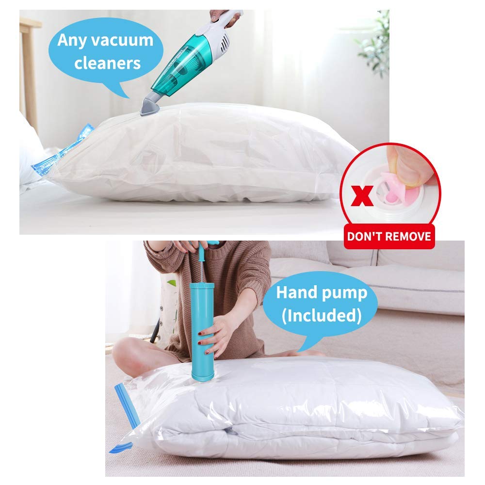 Vacuum Storage Bags Pack Of 8 4 X Jumbo 4 X Large Double Zip Seal