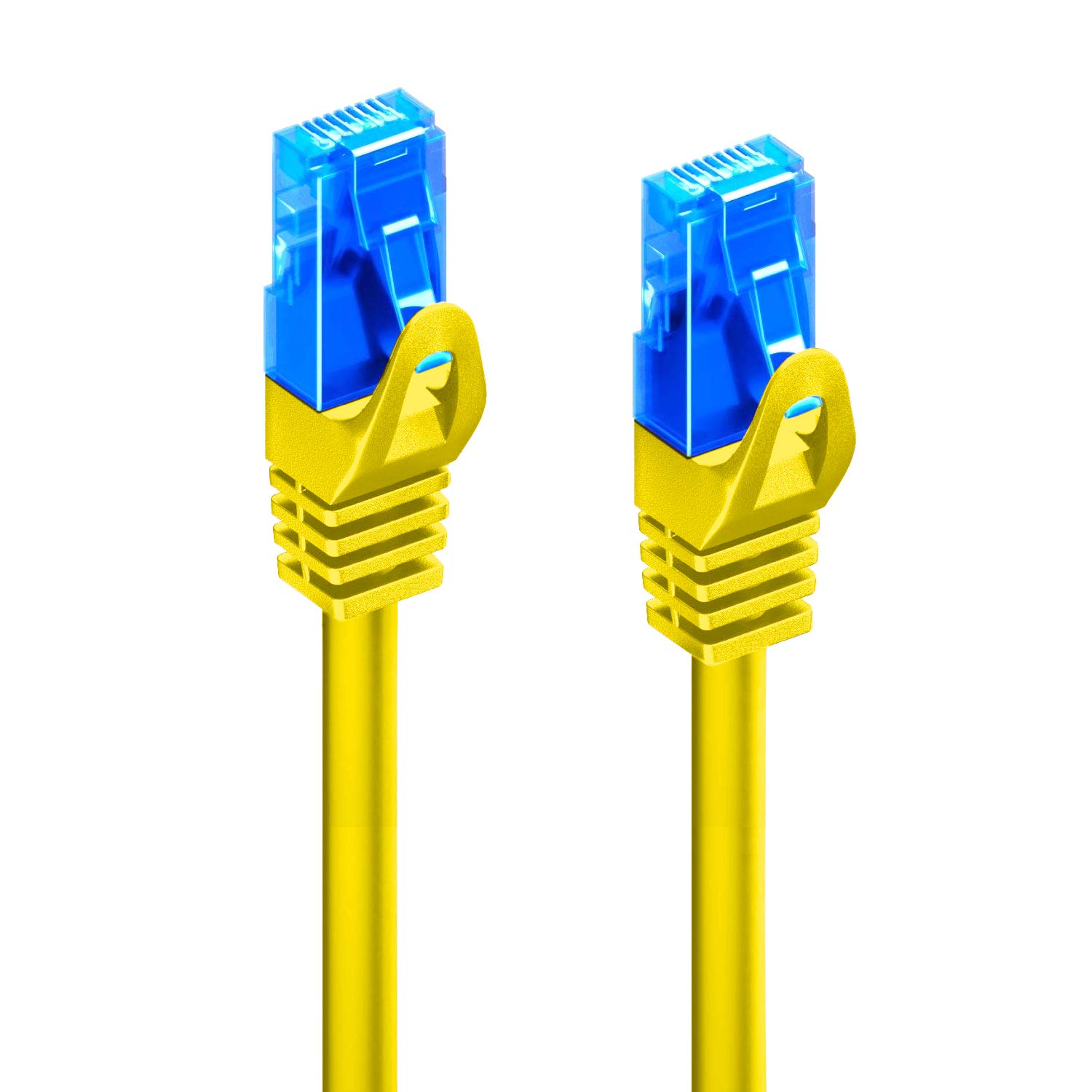 ewent Ethernet Network Patch Cat.5e U/UTP cable transmission up to 1Gigabit, 2 RJ45 connectors, PVC cable, CCA, AWG 26/7. Ideal for fiber optic transmission with Gigabit/LAN regi 2m yellow