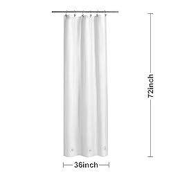 Barossa Design White Stall Shower Curtain Liner