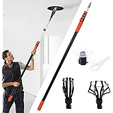 26FT Reach Light Bulb Changer for High Ceilings,LightBulb Changer 5-20FT | with Basket &amp; Suction Cup for Recessed Lights High Ceiling,light bulb remover tool with Telescopic Extension Pole