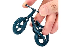 CAUAOA Mini Finger Mountain Bike, Desktop Decoration Cycling Figure, Random Colour, Small Mountain Cycling Figure Finger Playing
