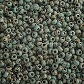 Miyuki Seed Bead 6/0 APX.22g - Op. Turquoise Blue Picasso Japanese Glass Seed Beads