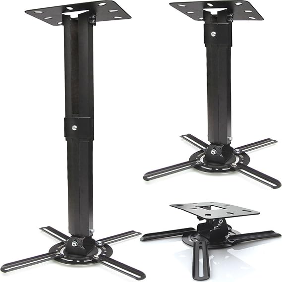 Beamer Projektor Deckenhalterung drehbar 360° ausziehbar bis 55 cm schwarz, Model 4621