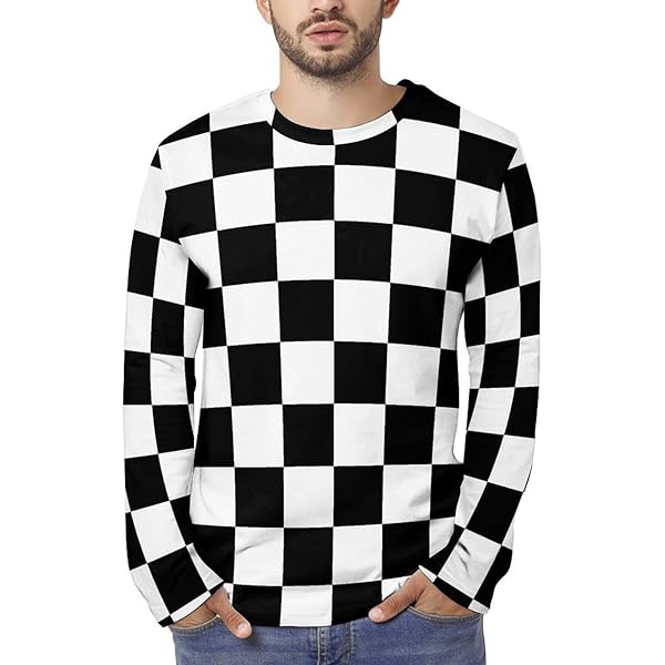 DSXSJQO Zebra Print Pattern Men Long Sleeve Tee T-Shirt