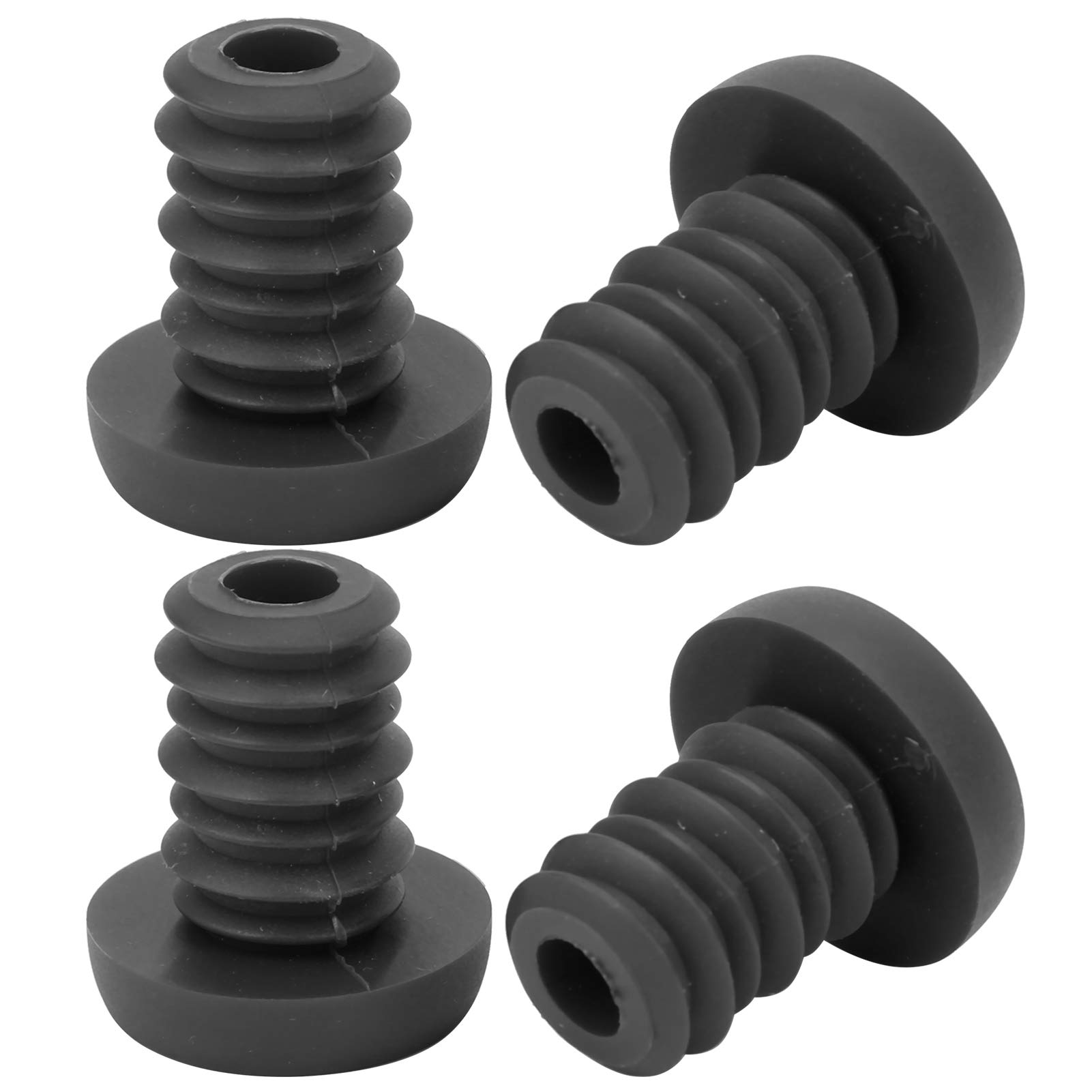 Keenso Bicycle Handlebar End Plugs, Mountain Bike Handlebar Grips Bar End Plugs Polyester Rubber Waterproof Dustproof Plugs for 22.2mm Handlebar(black) Bicycles and Spare Parts