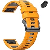 VELEYOK 22mm Watchband Compatible With Garmin Fenix 8 Pro tactix 8 47mm/Fenix E/Fenix 7 Pro/7/Fenix 6 Pro/6/5 Plus/5,Silicone QuickFit Strap for Descent G2/G1 Solar/Forerunner 970/965/955/945/935