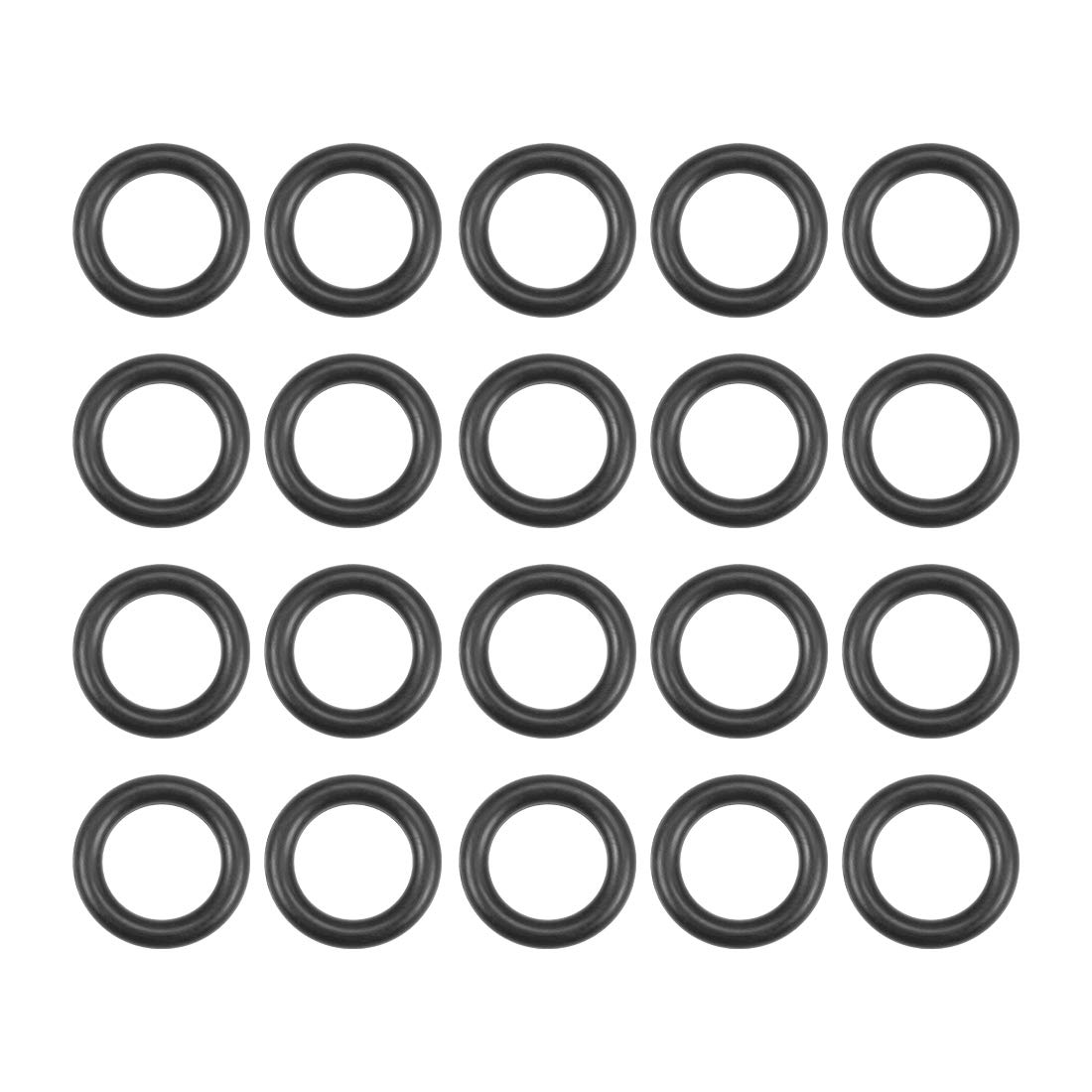 sourcing map Nitrile Rubber O-Rings 15.3mm OD 10mm ID 2.65mm Width, Metric Nitrile Rubber Sealing Gasket, Pack of 20