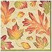Entertaining with Caspari Linen Leaves Cocktail Napkins, Orange, (Pack of 20)