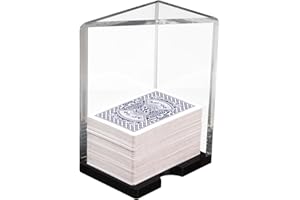 KVMORZE 4 Deck Clear Blackjack Shoe and Discard Tray, Acrylic Dispenser Discard Holder Trays for Blackjack Game, Blackjack Dealing Shoe Card Dispenser for Playing Cards, Poker Accessories (4-Deck)