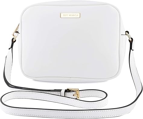 white crossbody purse