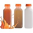 Empty Plastic Juice Bottles with Tamper Evident Caps 16 OZ - Smoothie Bottles - Ideal for Juices, Milk, Smoothies, Picnic's and even Meal Prep by EcoQuality Juice Containers (16 Ounce) (10)