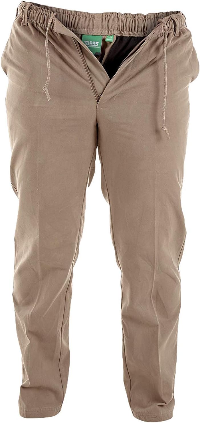 Duke D555 Basilio Mens Rugby Trousers Fully Elasticated Waist With Draw Cords Chinos