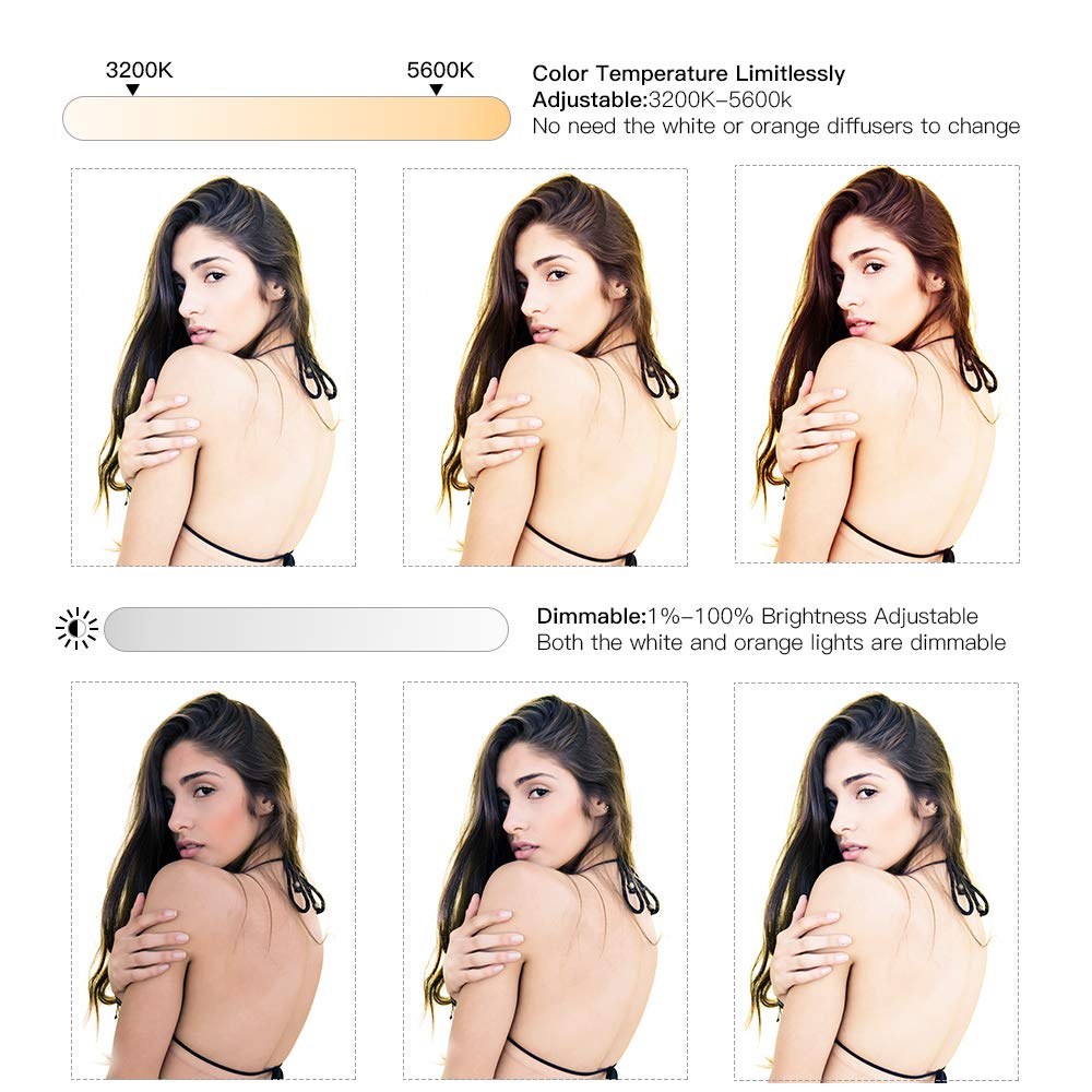 ZOMEI 6 inch LED Ring Light with 2 in 1 Cellphone Microphone Holder Dimmable Desktop Live Stream Light with Color Temperature 11 Level Brightness