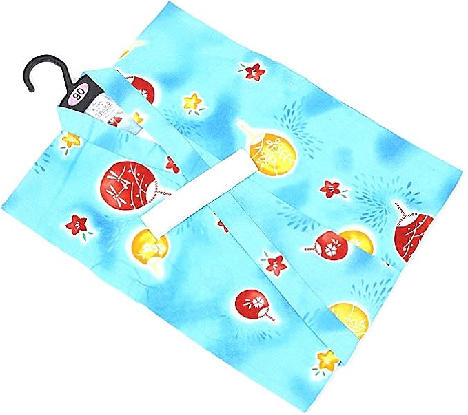 Amazon 子供 90サイズ 子供用 女の子 キッズ かわいい 90サイズ 14 水色 赤 黄 うちわ 桔梗 着物 浴衣 通販