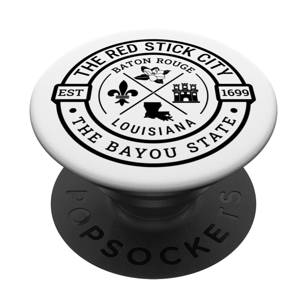 Baton Rouge Louisiana The Red Stick City Est 1699 Souvenir PopSockets Swappable PopGrip