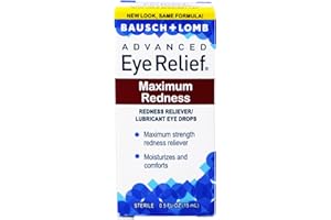 Bausch + Lomb Advanced Eye Relief – Maximum Redness Relief Eye Drops, 0.5 fl oz (15 mL)