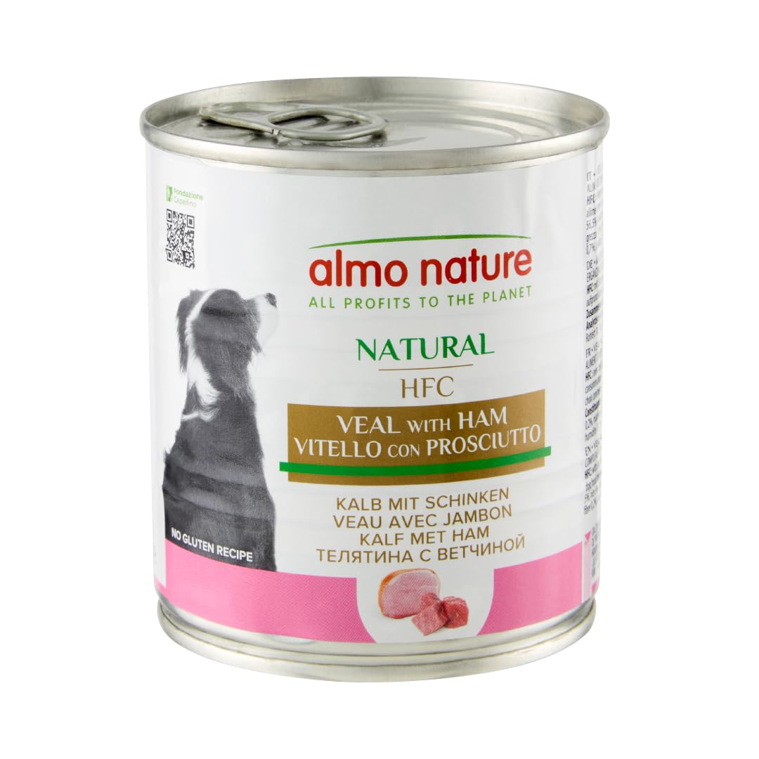 Almo Nature HFC Cuisine - Veal and Ham - Wet Dog Food (Pack of 12 x 280g tins)