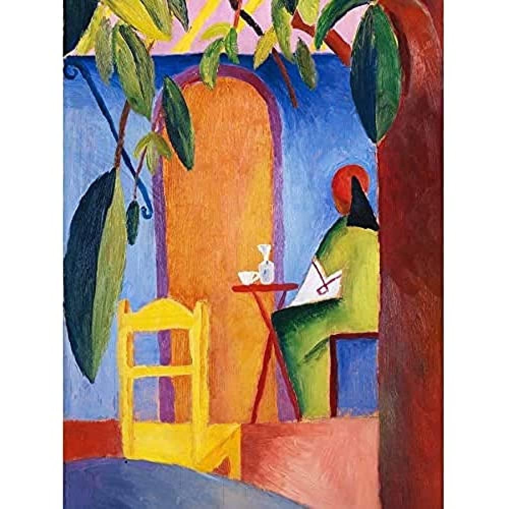 Macke August Turkisches Cafe Art Print Canvas Premium Wall Decor Poster Mural