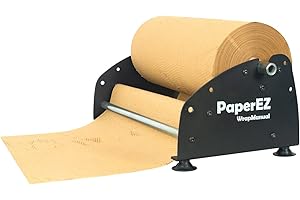 PAPEREZ Honeycomb Packing Paper Roll Dispenser, Kraft Wrapping Paper Holder Manual Machine for Small Business, Improve Packing Efficiency,Dispenser Only